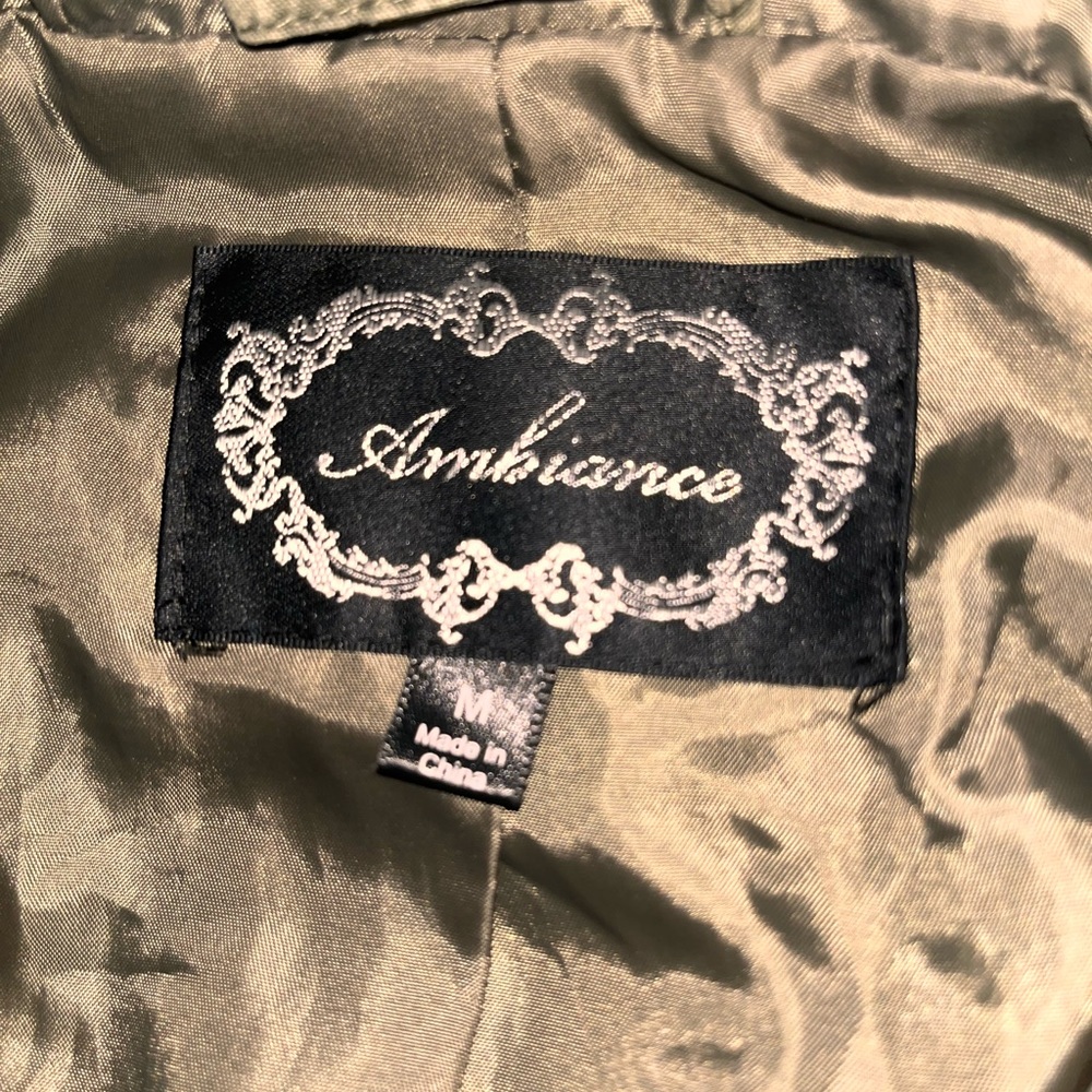 ambiance medium forest green jacket